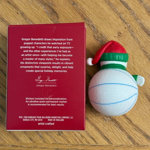 Hallmark Keepsake Ornament Basketball Snowman Personalize 2020 - Picture 6 of 7